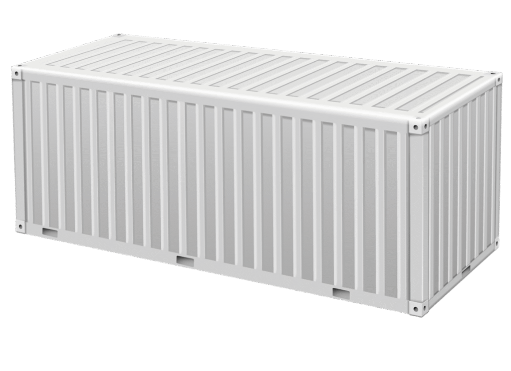 Illustrazione di un container industriale, elemento grafico utilizzato per rappresentare le attività logistiche dell’azienda Contrepair.